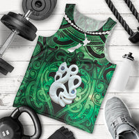 Personalised Maori Matariki Manaia Kakariki Men Tank Top Maori Kowhaiwhai Pattern Galaxy LT01 - Polynesian Pride