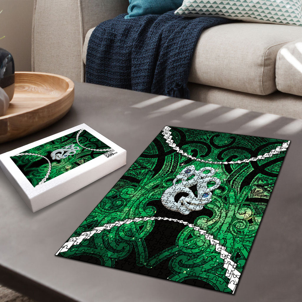 Maori Matariki Manaia Kakariki Puzzle Maori Kowhaiwhai Pattern Galaxy LT01 - Polynesian Pride