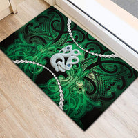 Maori Matariki Manaia Kakariki Rubber Doormat Maori Kowhaiwhai Pattern Galaxy LT01 - Polynesian Pride