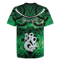 Personalised Maori Matariki Manaia Kakariki Rugby Jersey Maori Kowhaiwhai Pattern Galaxy LT01 - Polynesian Pride