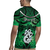 Personalised Maori Matariki Manaia Kakariki Rugby Jersey Maori Kowhaiwhai Pattern Galaxy LT01 - Polynesian Pride