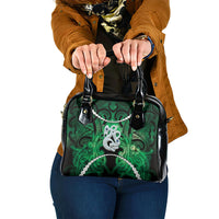 Maori Matariki Manaia Kakariki Shoulder Handbag Maori Kowhaiwhai Pattern Galaxy