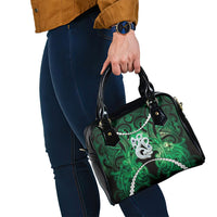 Maori Matariki Manaia Kakariki Shoulder Handbag Maori Kowhaiwhai Pattern Galaxy