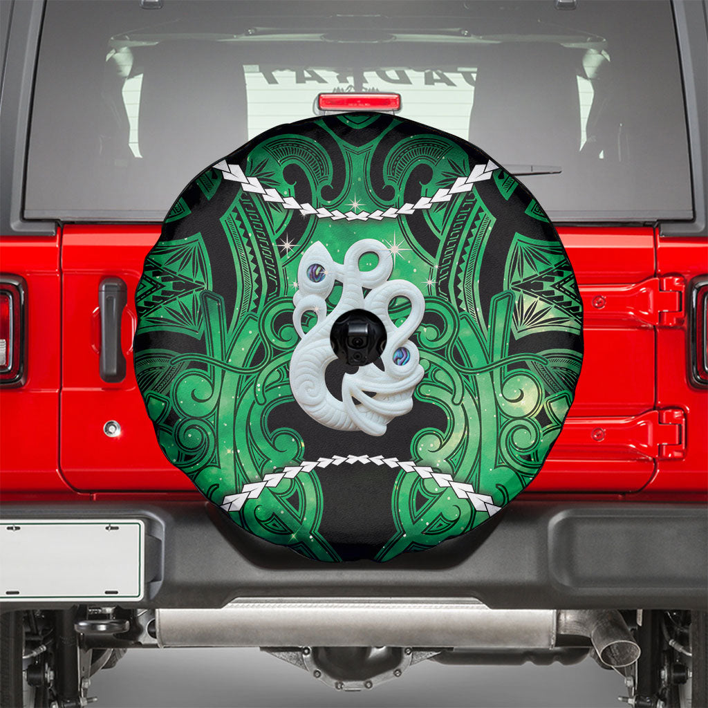 Maori Matariki Manaia Kakariki Spare Tire Cover Maori Kowhaiwhai Pattern Galaxy LT01 - Polynesian Pride
