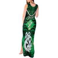 Personalised Maori Matariki Manaia Kakariki Tank Maxi Dress Maori Kowhaiwhai Pattern Galaxy LT01 - Polynesian Pride