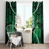 Maori Matariki Manaia Kakariki Window Curtain Maori Kowhaiwhai Pattern Galaxy LT01 - Polynesian Pride