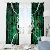 Maori Matariki Manaia Kakariki Window Curtain Maori Kowhaiwhai Pattern Galaxy LT01 - Polynesian Pride