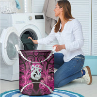 Maori Matariki Manaia Mawhero Laundry Basket Maori Kowhaiwhai Pattern Galaxy