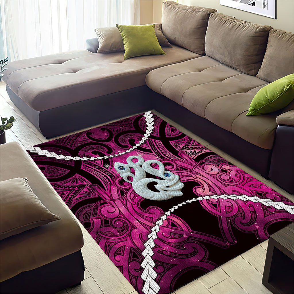 Maori Matariki Manaia Mawhero Area Rug Maori Kowhaiwhai Pattern Galaxy LT01 - Polynesian Pride