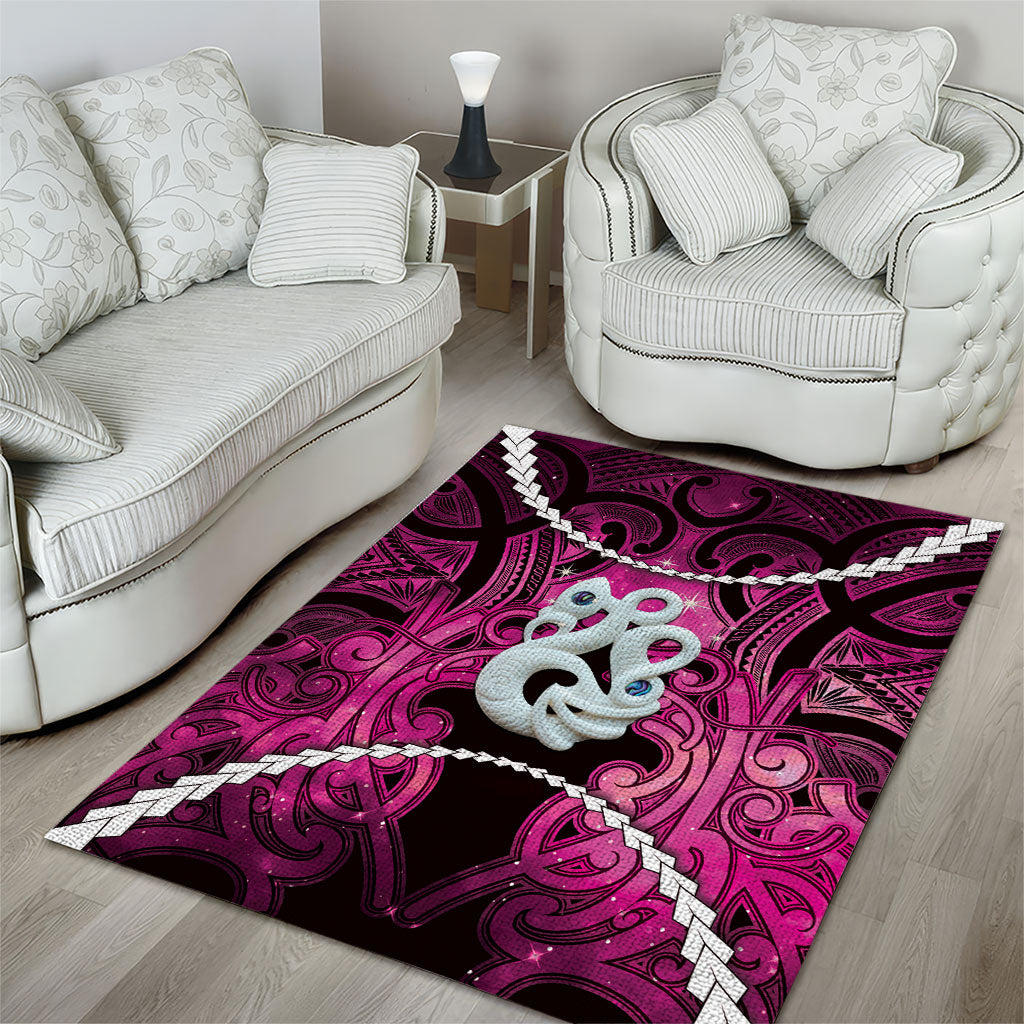 Maori Matariki Manaia Mawhero Area Rug Maori Kowhaiwhai Pattern Galaxy LT01 - Polynesian Pride