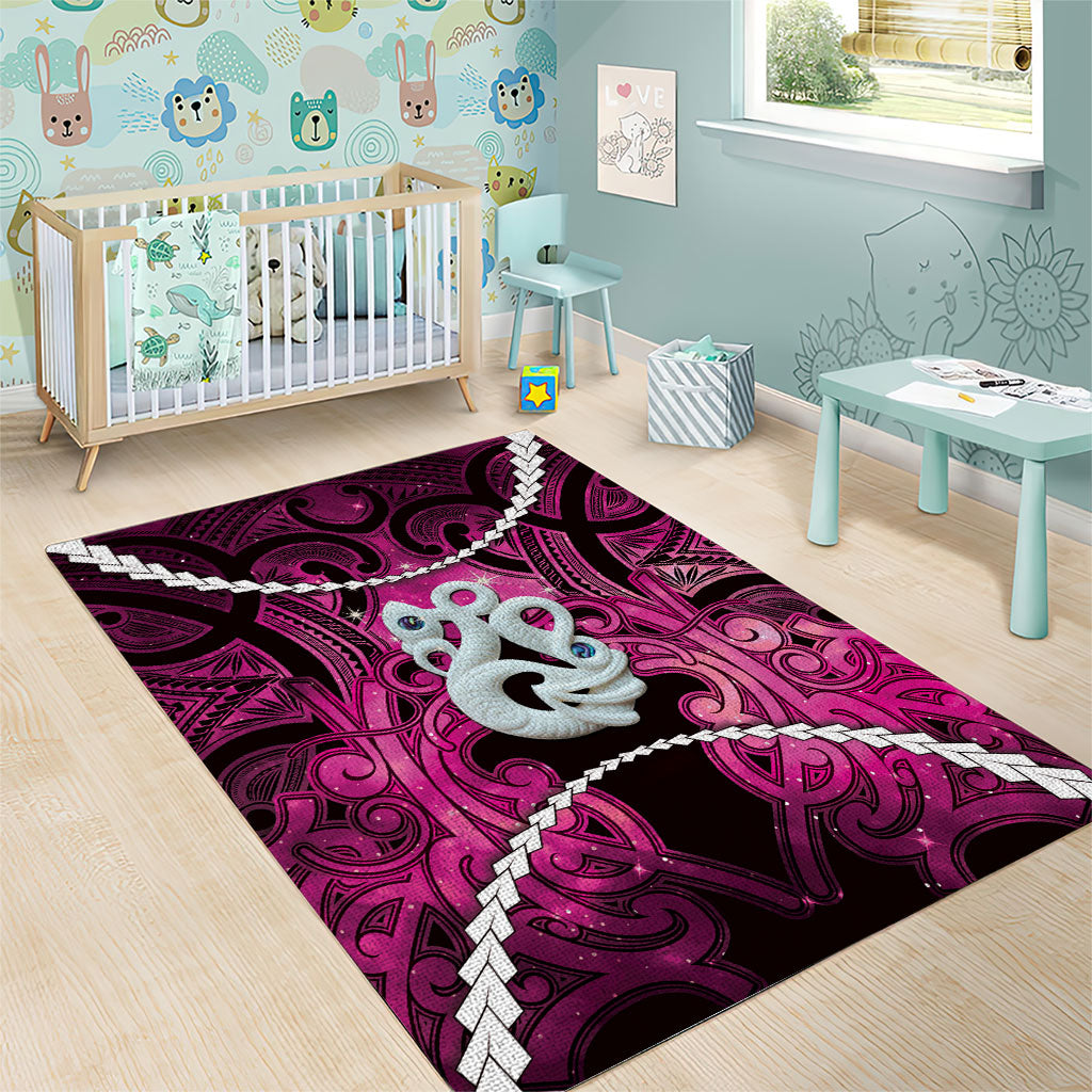 Maori Matariki Manaia Mawhero Area Rug Maori Kowhaiwhai Pattern Galaxy LT01 - Polynesian Pride