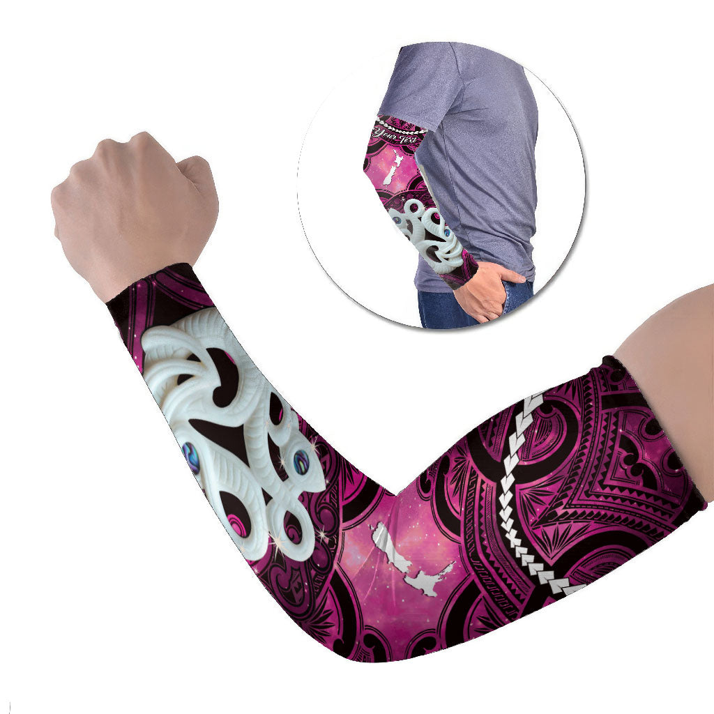Personalised Maori Matariki Manaia Mawhero Arm Sleeves Maori Kowhaiwhai Pattern Galaxy