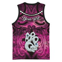 Personalised Maori Matariki Manaia Mawhero Basketball Jersey Maori Kowhaiwhai Pattern Galaxy LT01 - Polynesian Pride