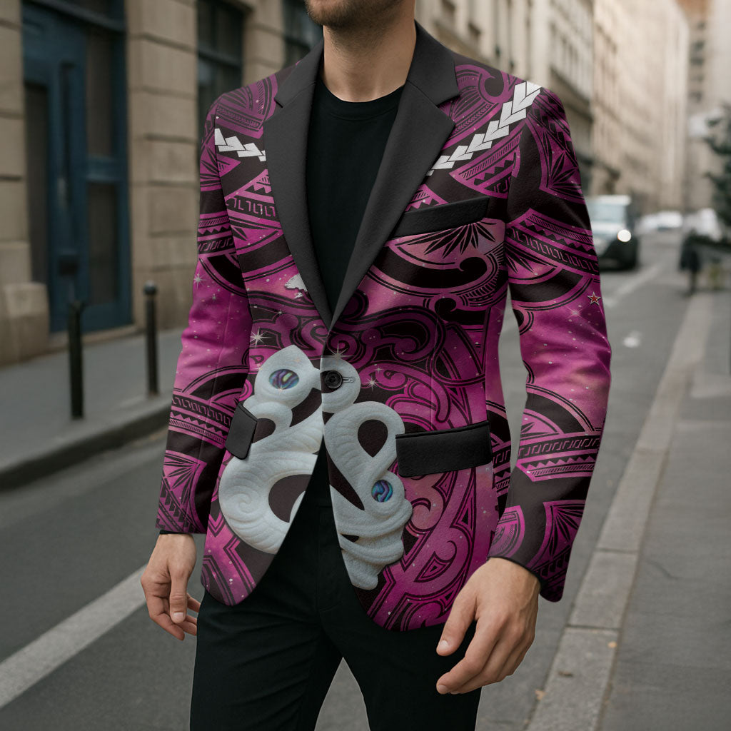 Personalised Maori Matariki Manaia Mawhero Blazer Maori Kowhaiwhai Pattern Galaxy LT01 - Polynesian Pride