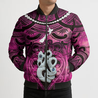 Personalised Maori Matariki Manaia Mawhero Bomber Puffer Jacket Maori Kowhaiwhai Pattern Galaxy