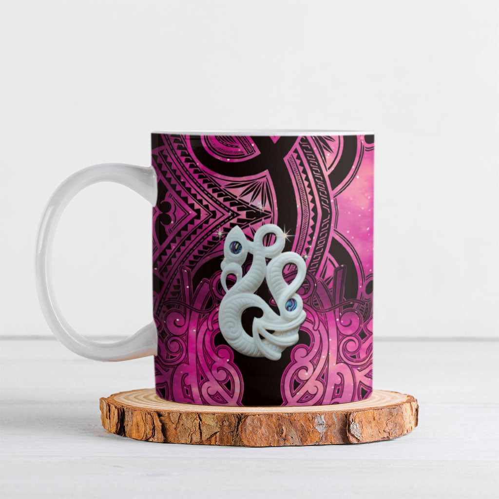 Personalised Maori Matariki Manaia Mawhero Ceramic Mug Maori Kowhaiwhai Pattern Galaxy