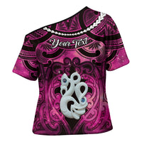 Personalised Maori Matariki Manaia Mawhero Cross Shoulder Shirt Maori Kowhaiwhai Pattern Galaxy LT01 - Polynesian Pride