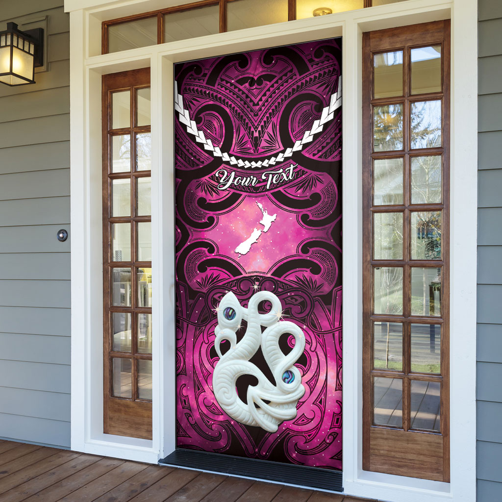 Personalised Maori Matariki Manaia Mawhero Door Cover Maori Kowhaiwhai Pattern Galaxy LT01 - Polynesian Pride