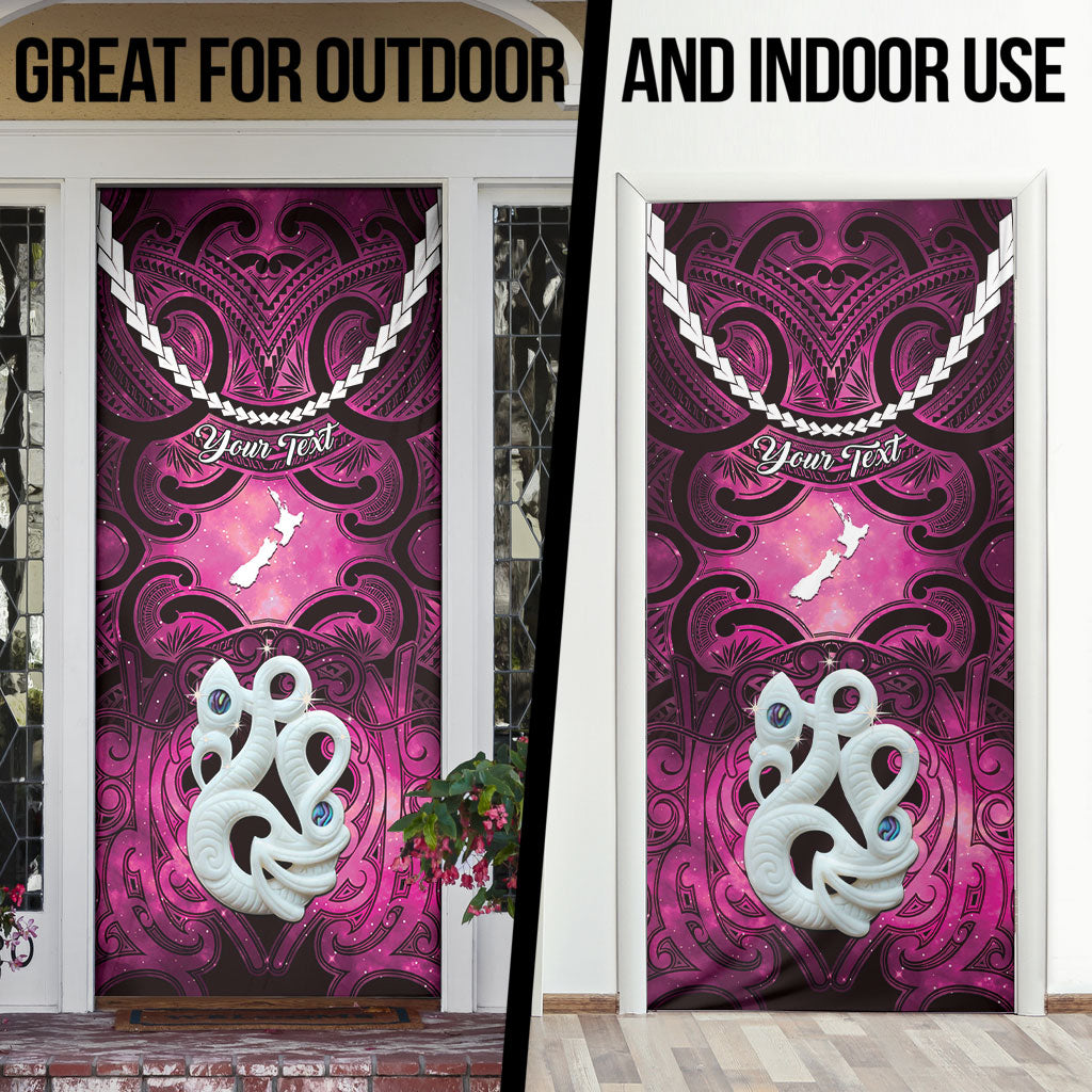 Personalised Maori Matariki Manaia Mawhero Door Cover Maori Kowhaiwhai Pattern Galaxy LT01 - Polynesian Pride