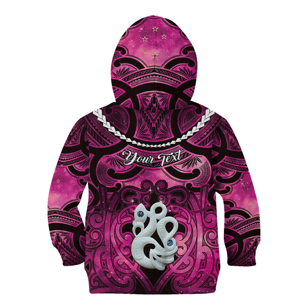 Personalised Maori Matariki Manaia Mawhero Kid Hoodie Maori Kowhaiwhai Pattern Galaxy LT01 - Polynesian Pride