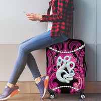 Maori Matariki Manaia Mawhero Luggage Cover Maori Kowhaiwhai Pattern Galaxy