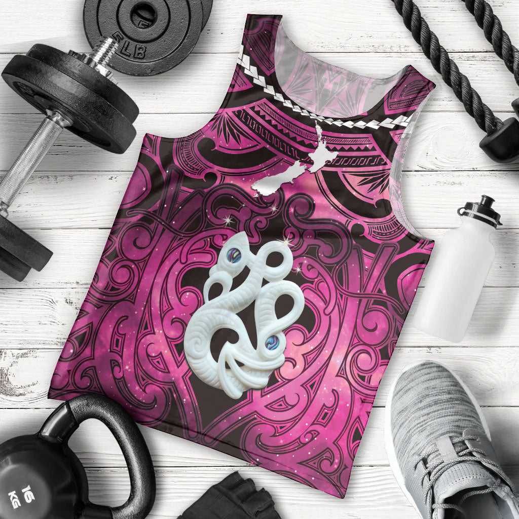 Personalised Maori Matariki Manaia Mawhero Men Tank Top Maori Kowhaiwhai Pattern Galaxy LT01 - Polynesian Pride