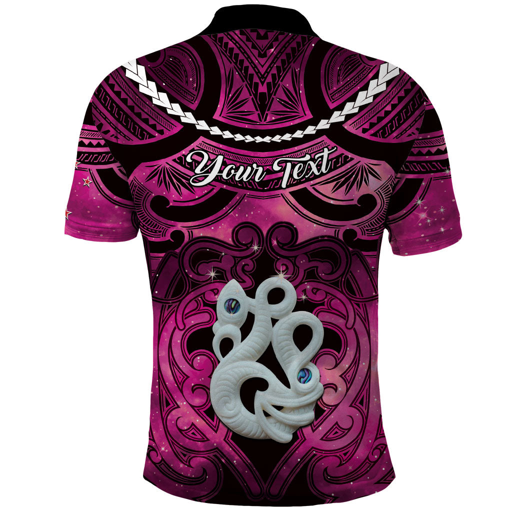 Personalised Maori Matariki Manaia Mawhero Polo Shirt Maori Kowhaiwhai Pattern Galaxy LT01 - Polynesian Pride