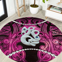 Maori Matariki Manaia Mawhero Round Carpet Maori Kowhaiwhai Pattern Galaxy