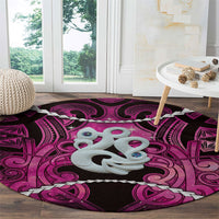 Maori Matariki Manaia Mawhero Round Carpet Maori Kowhaiwhai Pattern Galaxy