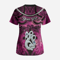 Personalised Maori Matariki Manaia Mawhero Scrub Top Maori Kowhaiwhai Pattern Galaxy LT01 - Polynesian Pride