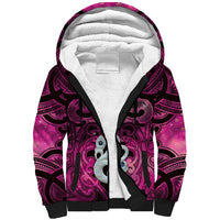 Personalised Maori Matariki Manaia Mawhero Sherpa Hoodie Maori Kowhaiwhai Pattern Galaxy