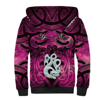 Personalised Maori Matariki Manaia Mawhero Sherpa Hoodie Maori Kowhaiwhai Pattern Galaxy