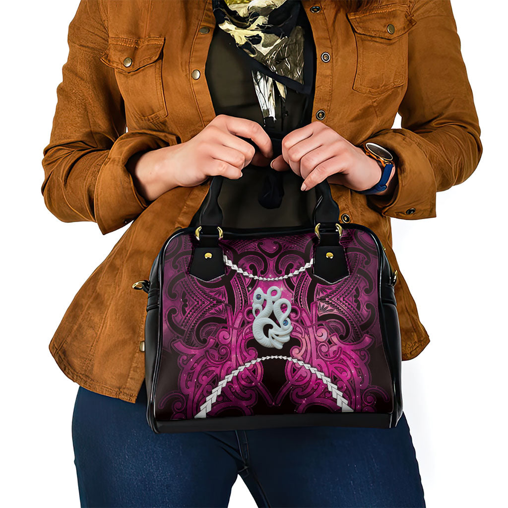 Maori Matariki Manaia Mawhero Shoulder Handbag Maori Kowhaiwhai Pattern Galaxy LT01 - Polynesian Pride