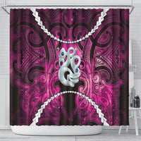 Maori Matariki Manaia Mawhero Shower Curtain Maori Kowhaiwhai Pattern Galaxy LT01 - Polynesian Pride