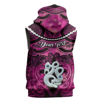 Personalised Maori Matariki Manaia Mawhero Sleeveless Hoodie Maori Kowhaiwhai Pattern Galaxy LT01 - Polynesian Pride