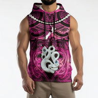 Personalised Maori Matariki Manaia Mawhero Sleeveless Hoodie Maori Kowhaiwhai Pattern Galaxy LT01 - Polynesian Pride