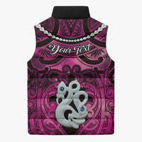 Personalised Maori Matariki Manaia Mawhero Sleeveless Puffer Jacket Maori Kowhaiwhai Pattern Galaxy LT01 - Polynesian Pride