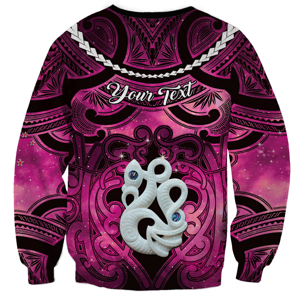 Personalised Maori Matariki Manaia Mawhero Sweatshirt Maori Kowhaiwhai Pattern Galaxy LT01 - Polynesian Pride