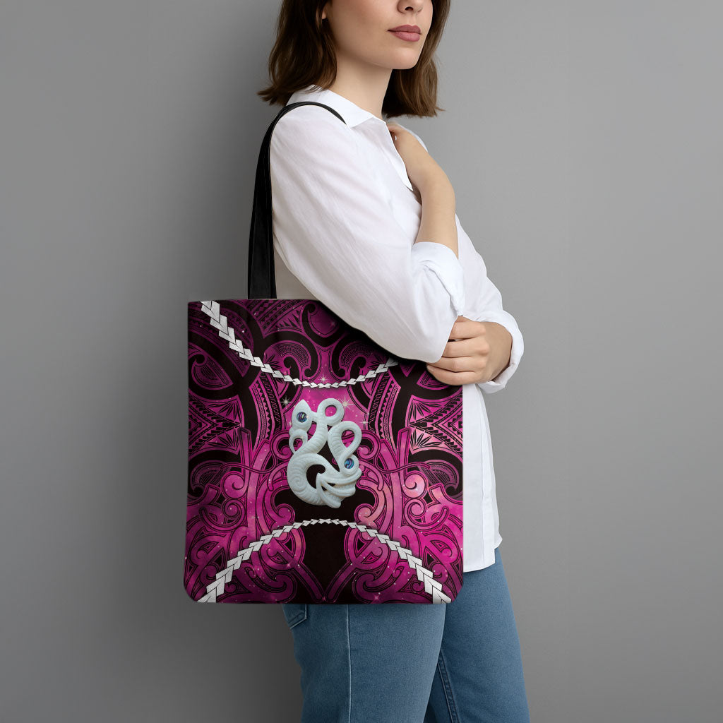 Maori Matariki Manaia Mawhero Tote Bag Maori Kowhaiwhai Pattern Galaxy LT01 - Polynesian Pride