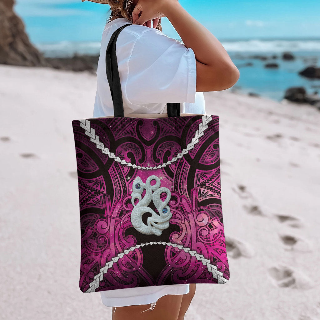 Maori Matariki Manaia Mawhero Tote Bag Maori Kowhaiwhai Pattern Galaxy LT01 - Polynesian Pride