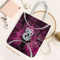 Maori Matariki Manaia Mawhero Tote Bag Maori Kowhaiwhai Pattern Galaxy LT01 White Strap One Size Pink - Polynesian Pride
