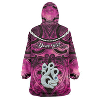 Personalised Maori Matariki Manaia Mawhero Wearable Blanket Hoodie Maori Kowhaiwhai Pattern Galaxy