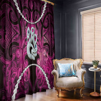 Maori Matariki Manaia Mawhero Window Curtain Maori Kowhaiwhai Pattern Galaxy
