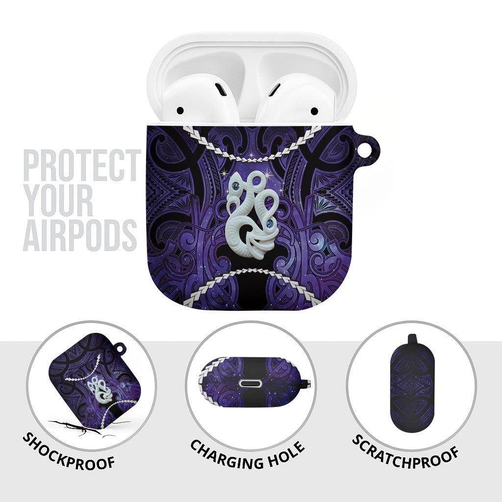 Maori Matariki Manaia Waiporoporo AirPods Case Maori Kowhaiwhai Pattern Galaxy LT01 - Polynesian Pride