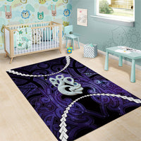 Maori Matariki Manaia Waiporoporo Area Rug Maori Kowhaiwhai Pattern Galaxy LT01 - Polynesian Pride