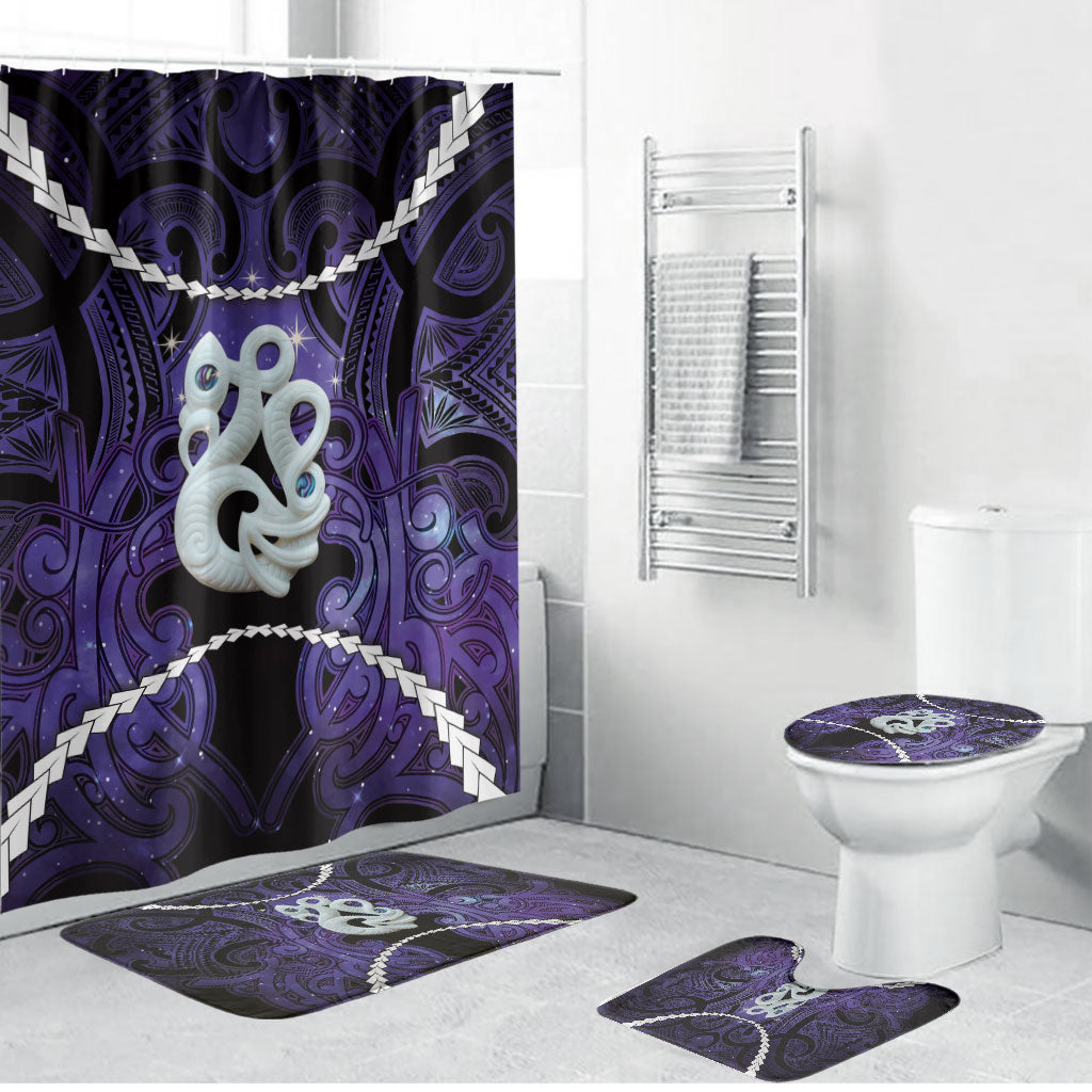 Maori Matariki Manaia Waiporoporo Bathroom Set Maori Kowhaiwhai Pattern Galaxy