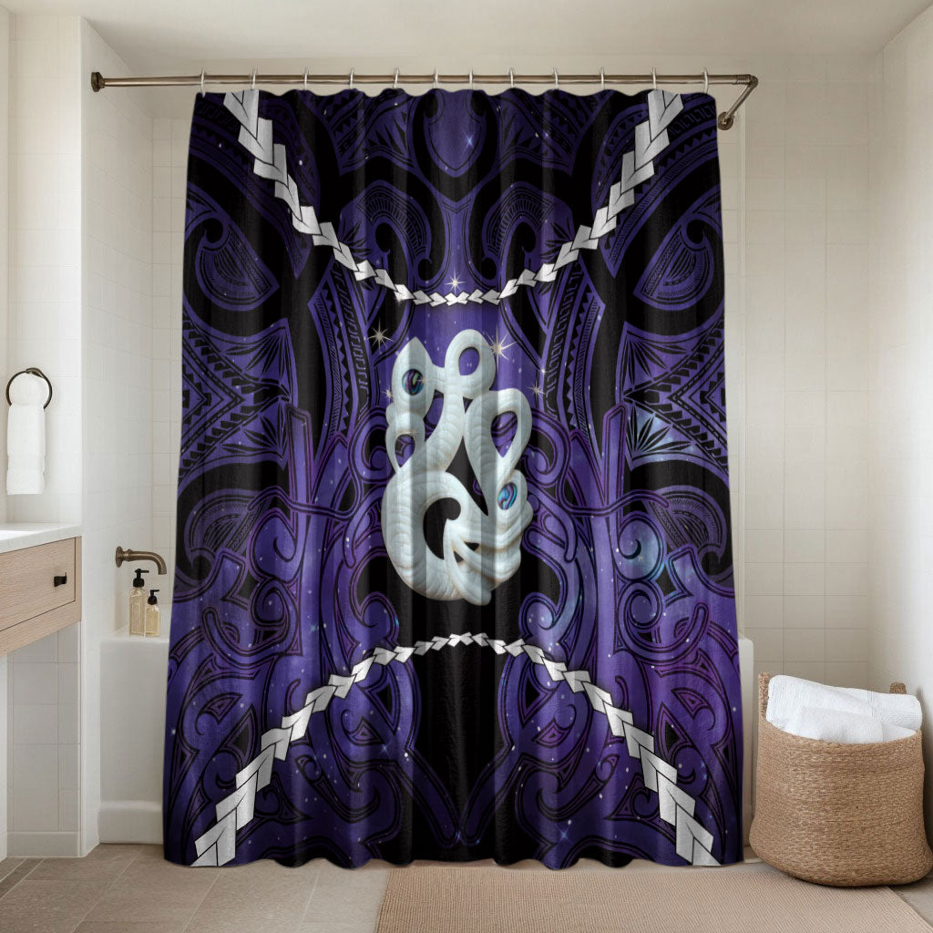 Maori Matariki Manaia Waiporoporo Bathroom Set Maori Kowhaiwhai Pattern Galaxy
