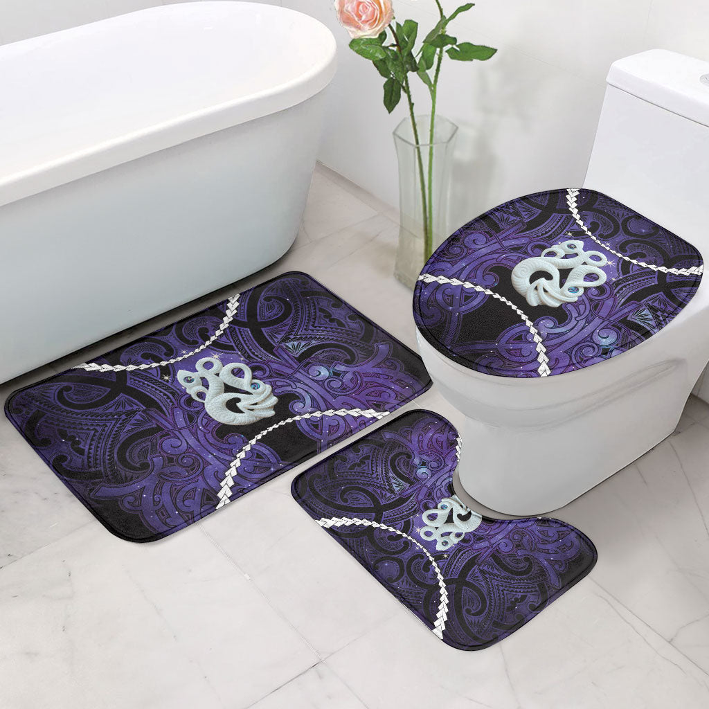 Maori Matariki Manaia Waiporoporo Bathroom Set Maori Kowhaiwhai Pattern Galaxy