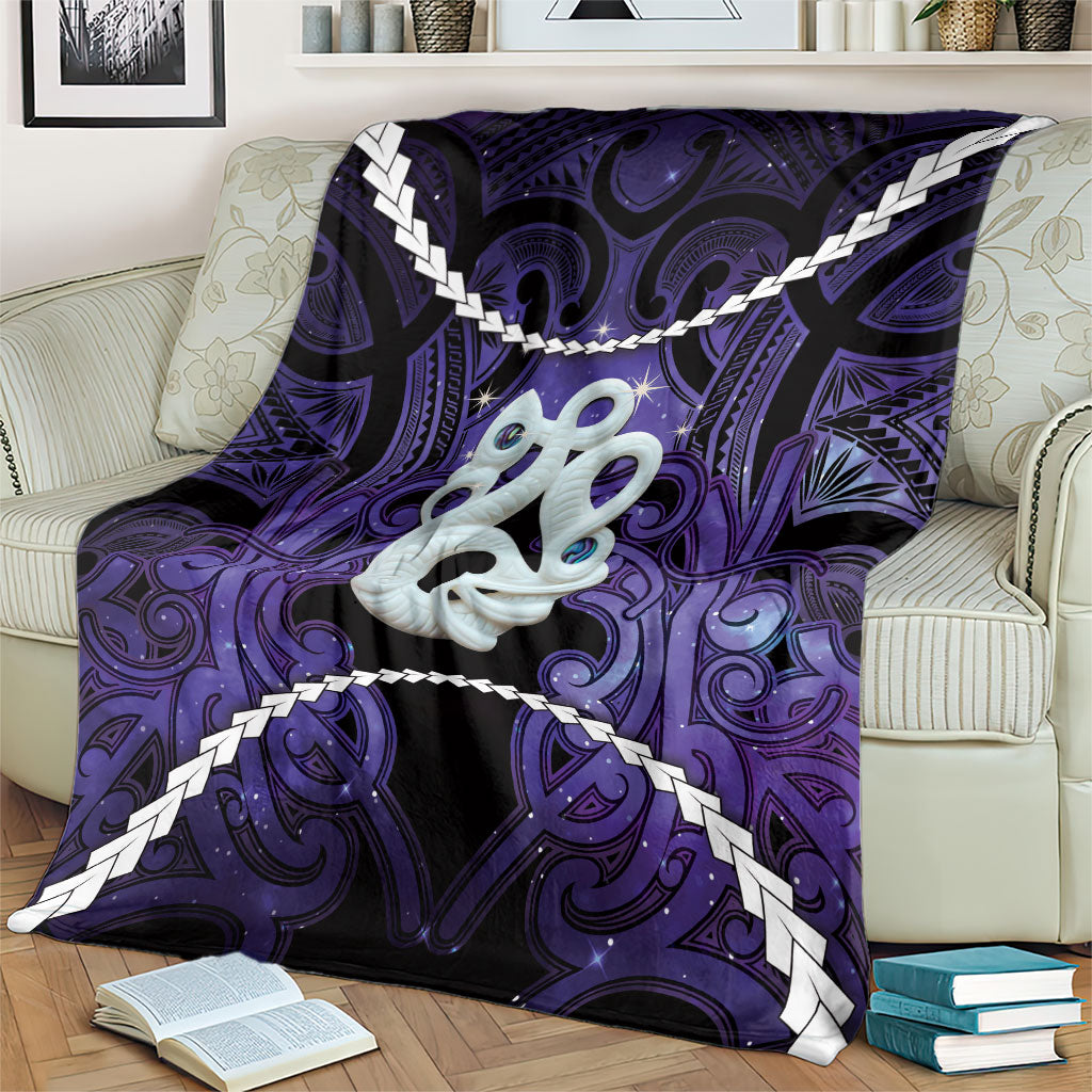 Maori Matariki Manaia Waiporoporo Blanket Maori Kowhaiwhai Pattern Galaxy LT01 - Polynesian Pride