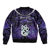 Personalised Maori Matariki Manaia Waiporoporo Bomber Jacket Maori Kowhaiwhai Pattern Galaxy